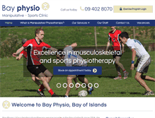 Tablet Screenshot of bayphysio.com